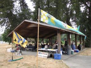 The Known Wide World of Sports event became a reality! Here is the gate table and picnic shelter at the event.